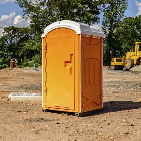 how often are the portable restrooms cleaned and serviced during a rental period in Rock Grove Illinois